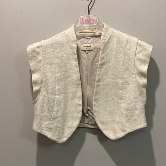 Aritzia Wilfred Linen Sleeveless Bolero top Size 4 - Picture 2 of 13